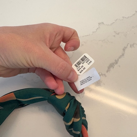 Anthropologie Green and Orange Satin Hairband. NWT - Picture 5 of 5